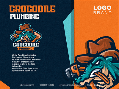 Crocodile Plumbing Logo branding design graphic design identity illustration logo mark plumbing service tshirt vector