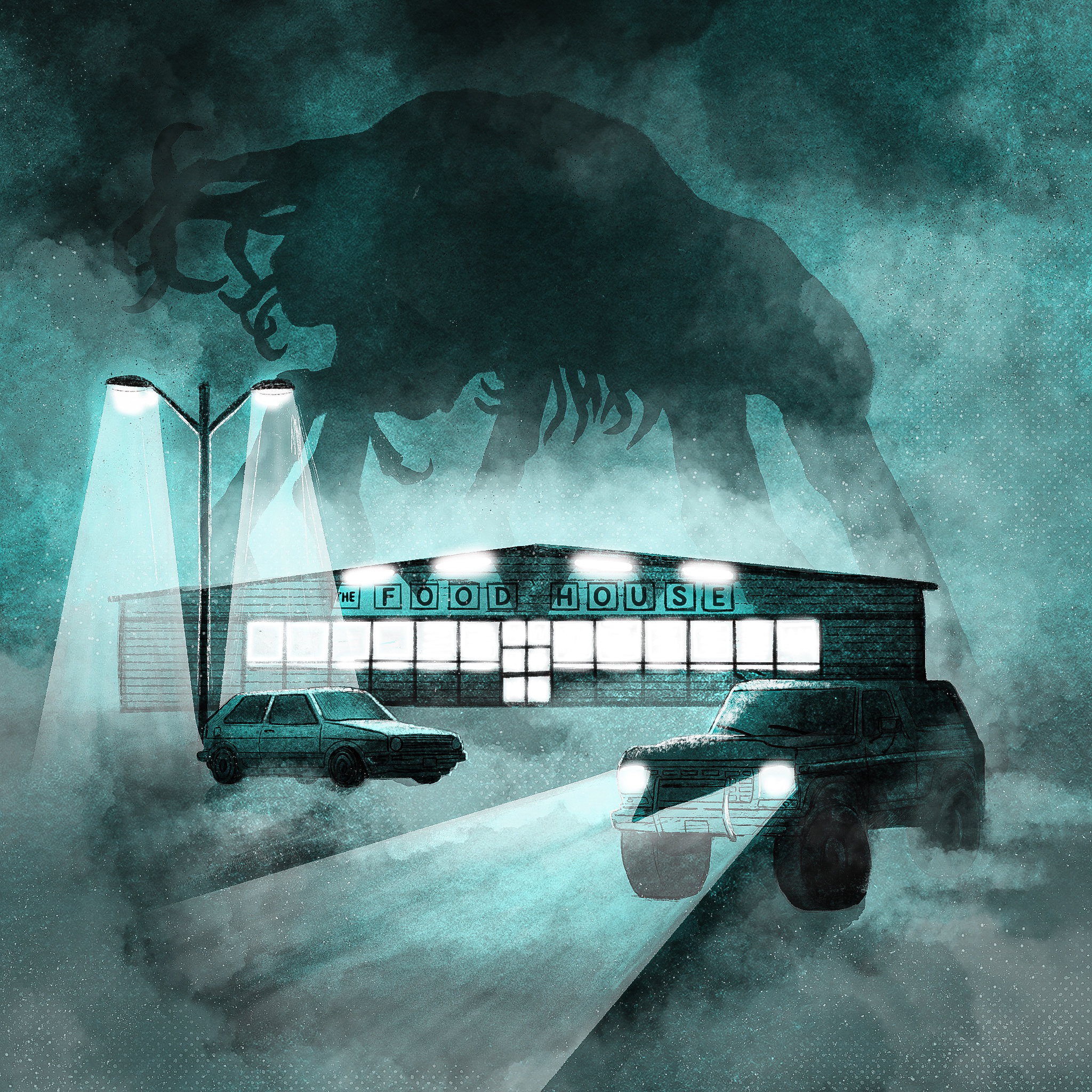 The Mist Illustration graphic design horror illustration the mist