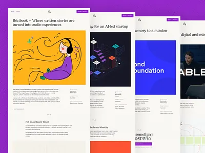 Ensage portfolio website beige branding conversational culinary graphic grit illustrations landing page ligatures organic paper portfolio retro serif typography ui web web design webpage website