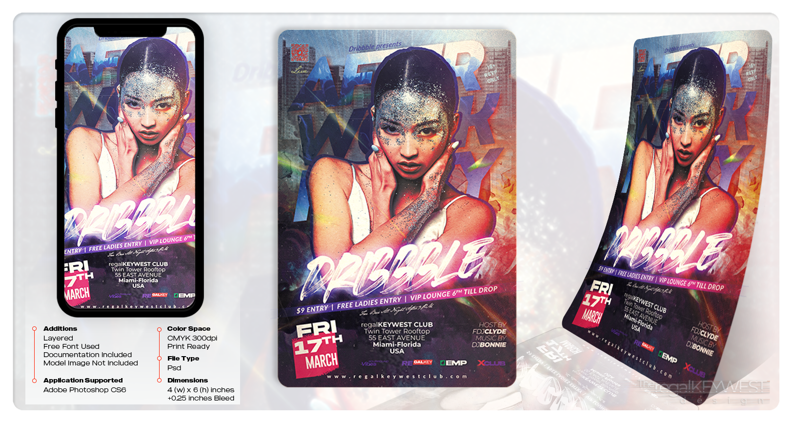 After Work Party Flyer 300 dpi advertise after work party banner birthday bash branding cmyk design entertainment graphic design invitation ladies party night club flyer night club party poster print ready print templates saturday night template vertical