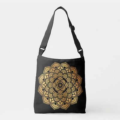Golden Mandala Art Design Tote Bag animal branding design graphic design illustration logo typography ui ux vector