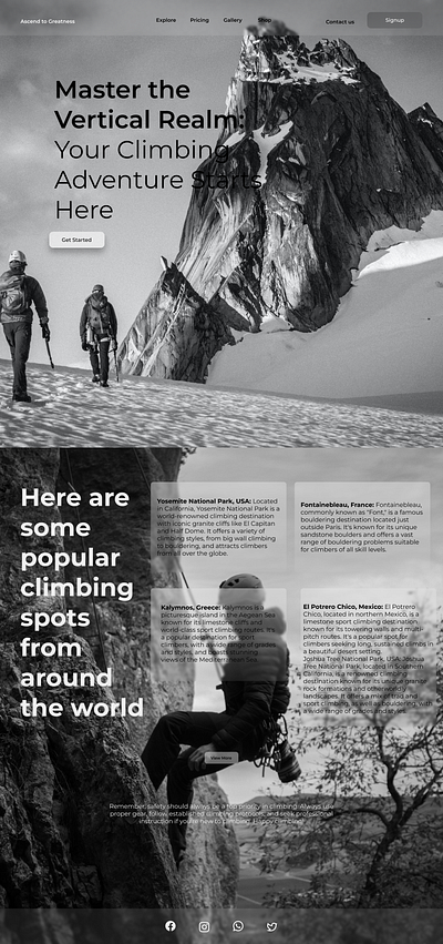 Climber.Landing page animation branding climber graphic design landingpage logo motion graphics ui uidesign websitedesign