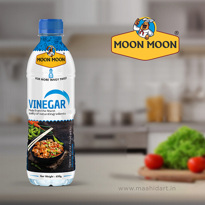 Moon Moon Vinegar Bottle Label Design packagingmachine