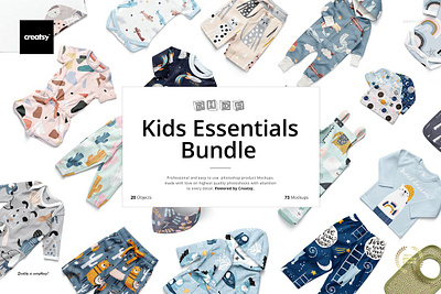 Kids Essentials Mockup Bundle clothes