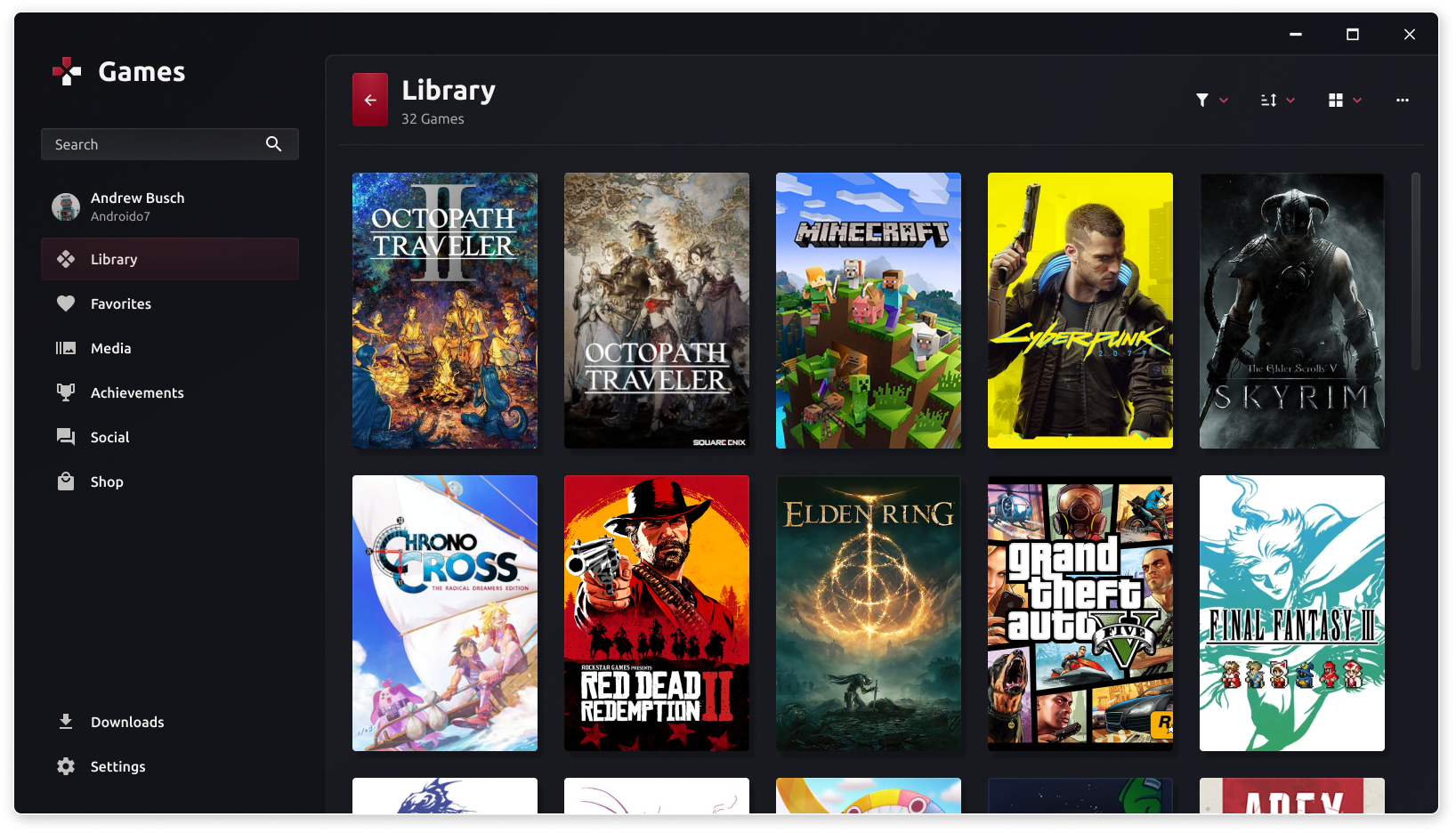 Games Launcher app concept design linux software steam ui uwp ux video games windows