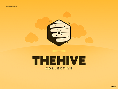 Branding bees branding graphic design hive logo