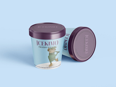 ICEKIMO | Frozen Yogurt Packaging branding character design design illustration mascot pro create
