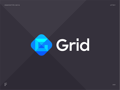G for Grid. 36 Days of Type. Day 07 36 days of type blockchain branding for sale gradient icon identity lettering logo pattern unused