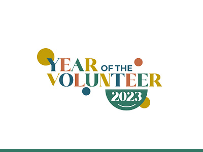 Year of the Volunteer colour graphic graphic design logo vector