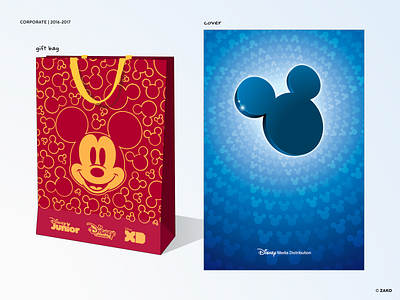 Disney corporate materials bag corporate cover disney graphic design mickey mouse pattern print