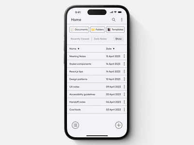 QuickNotes App UI add notes app app design app ui design interaction design ios iphone minimal mobile modern note note app notes notes app quick note ui ui design uiux user interface