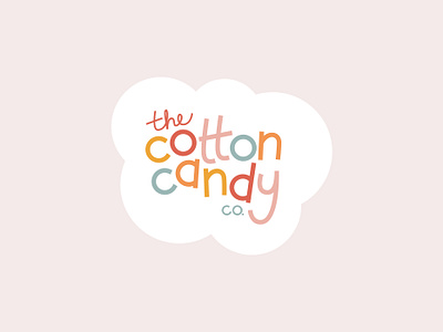 The Cotton Candy Co. hand lettering illustration logo typography vector