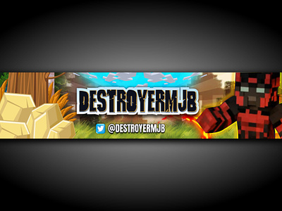 minecraft youtube channel art template