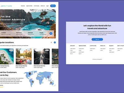 Travel website concept