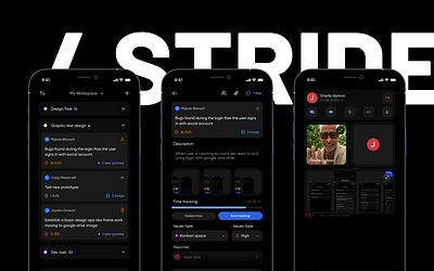 STRIDE - Task Manager chat design jira mobile task ui ux video
