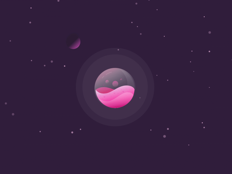 Animated Liquid moon Mobile Sleep App Space animation graphic design motion graphics