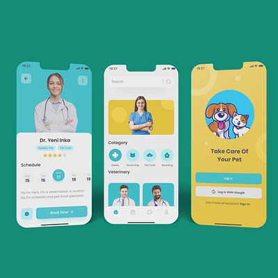 Pet Care - Mobile App UI Design app design app ui design figma illustration ui design ui ux uiux