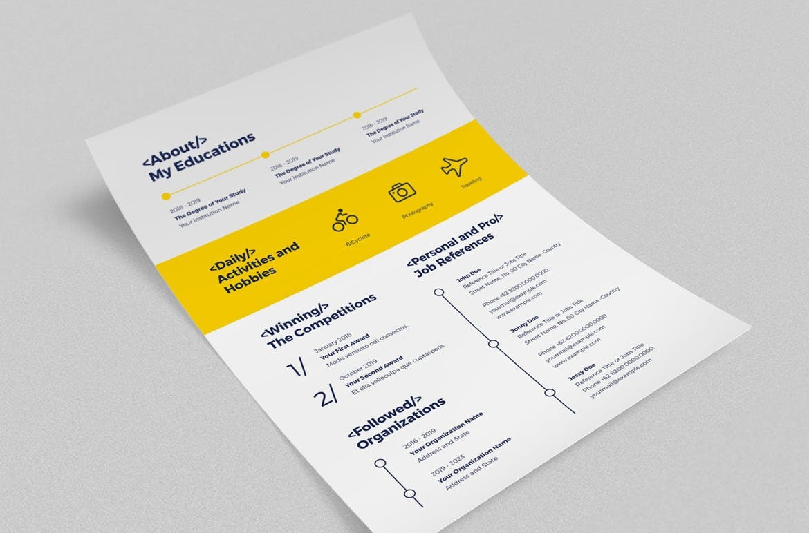 Minimal Resume/CV Template clean clean resume cover letter creative resume curriculum vitae cv cv template free cv free cv template free resume free resume template minimal resume modern cv modern resume professional resume resume resume clean resume cv resume design resume template