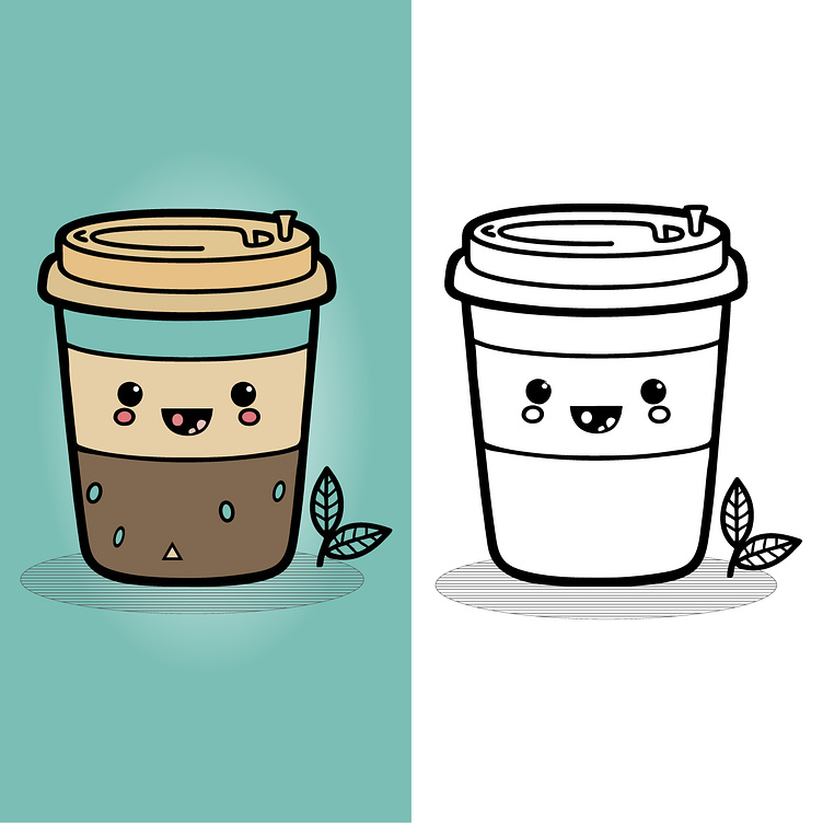 cute coffee cartoon
