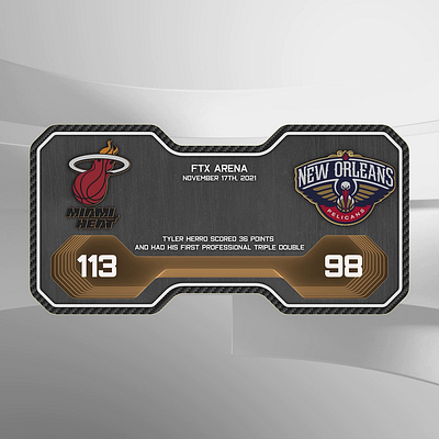 Game Score Card x FTX Arena 3d 3d nft card. 3d nft cards access pass creativeprocess crypto design illustration logo ui