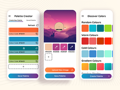 Color Picker App Design android color picker app design figma ios mobile app ui ui ux ui ux design ux