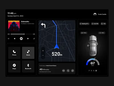Car Dashboard app automotive car car dashboard cars dashboard design electric vehicle ev interface minimal tesla ui ux