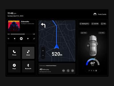 Car Dashboard app automotive car car dashboard cars dashboard design electric vehicle ev interface minimal tesla ui ux