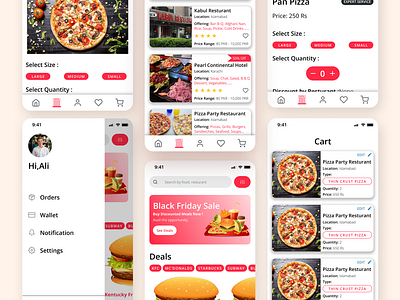 Food Delivery App Design android design figma food delivery mobile app graphic design mobile app ui ui ux ux