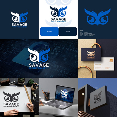 SAVAGE PROTECTION AGENCY LOGO & BRANDING app branding design graphic design icon illustration logo packaging pouch typography vector