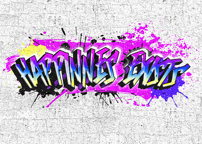 Graffiti Text Effect in Photoshop design graphic design illustration logo photoshop typography vector