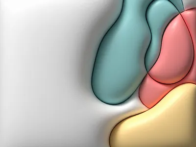 Color is a power which directly influences the soul. 3d abstract design graphic design illustration pentool turqouse white yellow