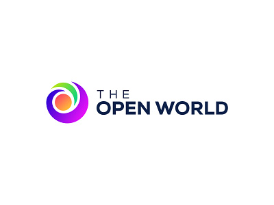 The Open World center circle logo creative logo logo design minimalist logo nft world logo