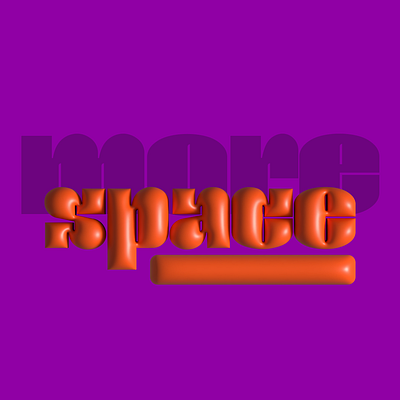 More space 3d adobe creativity design graphic design illustration illustrator orange typography vector violet