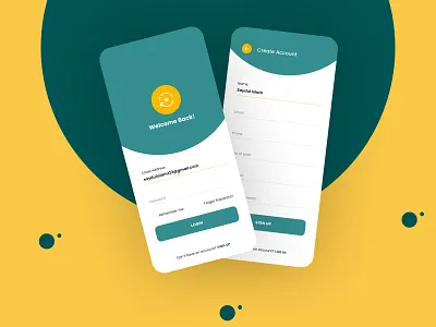 Login & sign up screen design login login signup page login page mobile app ux design mobile ui signup page ui