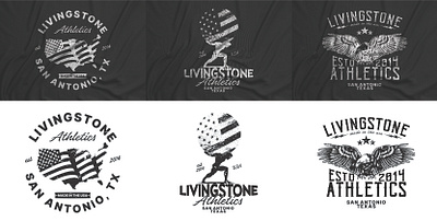 Livingstone Athletics design graphic design logo typography vector