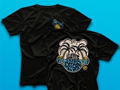 Hailie Deegan - Tropical Tees badge beach branding graphic hailie deegan illustration lockup merch racing tshirt