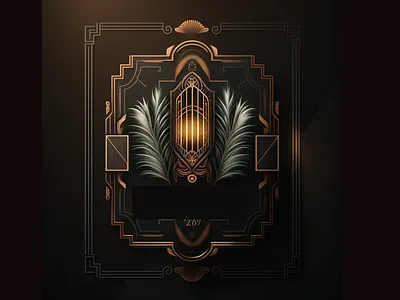 LOGO.... ART DECO design illustration logo ui