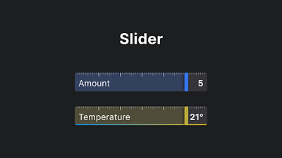 Touch Slider Component app design mobile ux