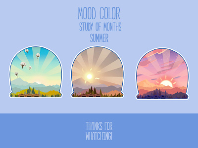 Color study of Months design fantasy graphic design vector
