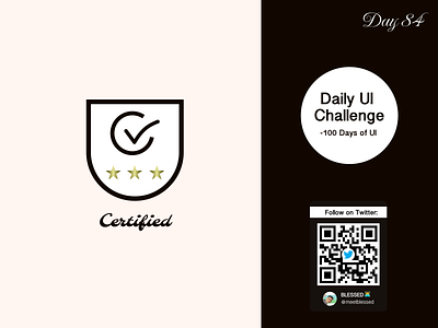 Day 84 Task: Design a badge. #DailyUI design figma inspiration ui