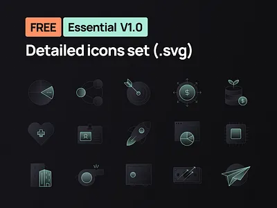 FREE 68 - icons.svg set app application branding design fintech free icons illustration set template ui web