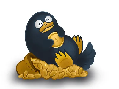 Niffler cute harry potter illustration niffler sticker