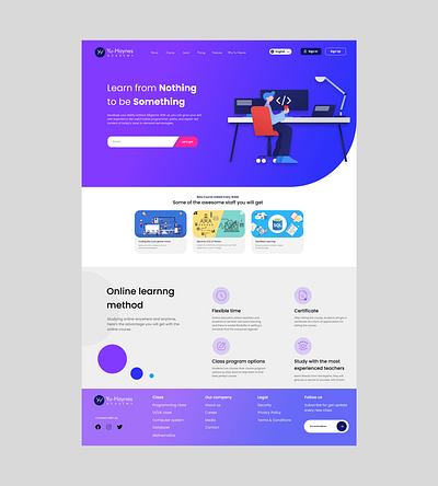 Yu-Haynes - E-Learning concept design ui website