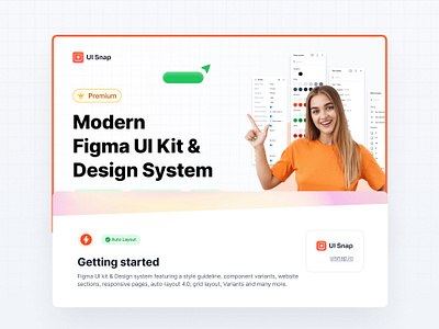UI Snap - Modern Figma UI Kit and Getting Started Page
