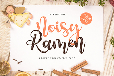 Noisy Ramen - Cute Handwritten Font bouncy font cursive font cute font design font fonts handwriting handwritten handwritten font illustration kids font lettering logo school font script script font teacher font typeface typography wedding font