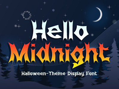 Hello Midnight - Halloween Font cute font design font fonts halloween font handwriting handwritten illustration lettering quirky font satanic font scary font script spooky font typeface typography whimsical font