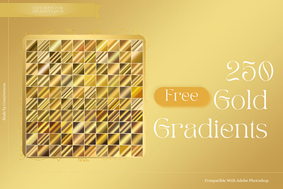 250 Beautiful Gold Gradient Photoshop Shades (Free) free download free gradients gradients graphic design photoshop photoshop gradients
