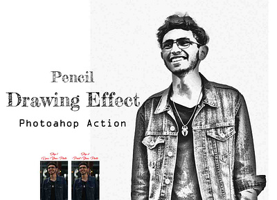 Pencil Drawing Effect Photoshop Action photoshop action