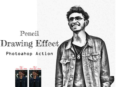 Pencil Drawing Effect Photoshop Action photoshop action
