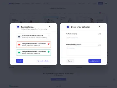 Web app modal design figma ui web web design